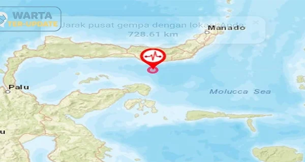 Gempa M 5 Bolaang Mongondow Utara Sulut Terjadi Pagi Ini