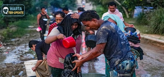 Warga Aceh Tamiang Masih Kekurangan Air Bersih Dan Pakaian