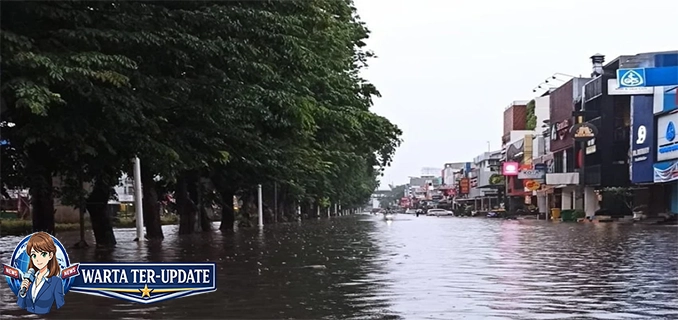 Banjir Rendam 16 RT & 10 Ruas Jalan Jakarta Air 60 Cm Pagi Ini